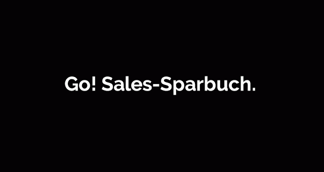 Go! Sales-Sparbuch.